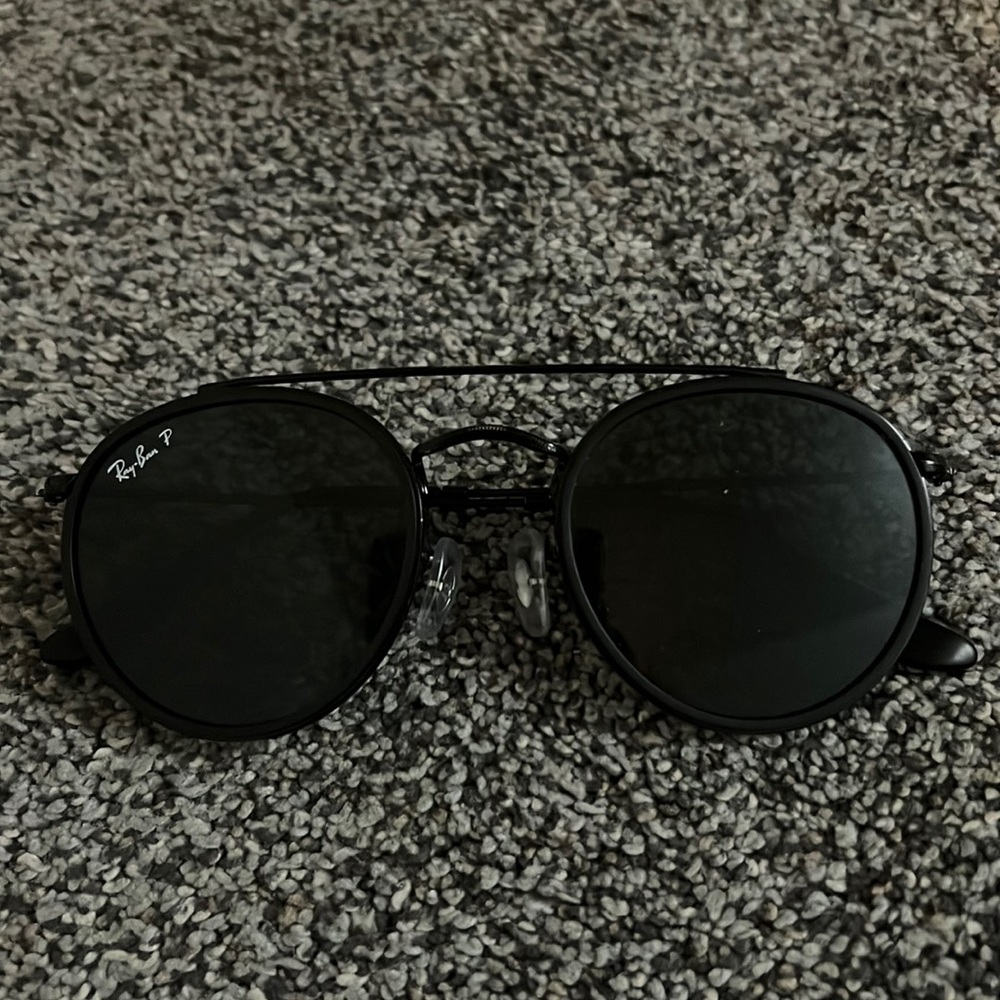 Ray-ban Double Bridge Polarized Round Sunglasses